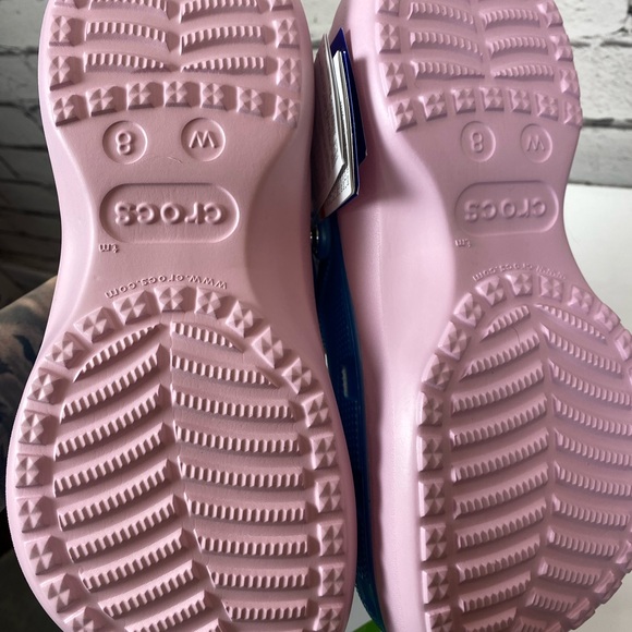 Crocs Mean Girls Limited Edition Platform Clogs Shoes Blue & Pink Lined Size 8 - Picture 10 of 12